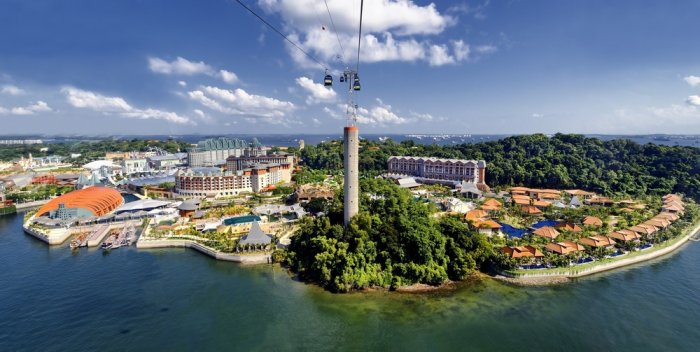 Sentosa Island, the most beautiful tourist areas in Singapore