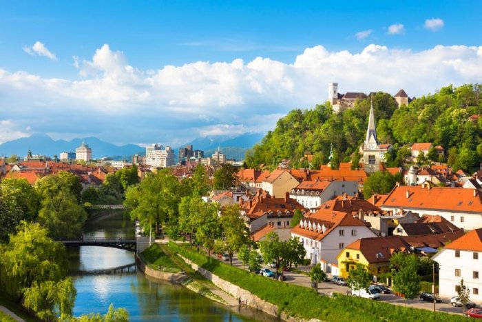 The magical scenery in Ljubljana.