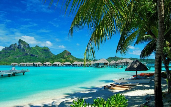 Charming beaches in Bora Bora