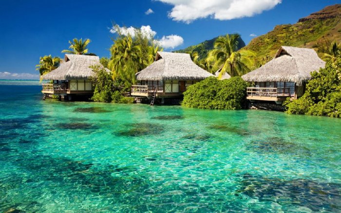 The most beautiful resorts in Bora Bora.