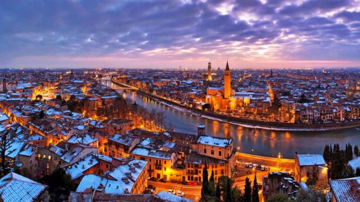 Verona is the third largest city in Italy