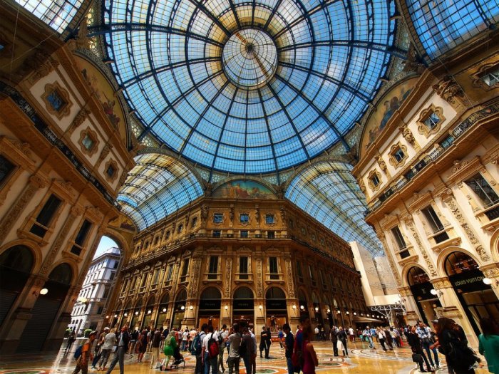 Milan is also known in italyn as it contains many luxury shops and stores