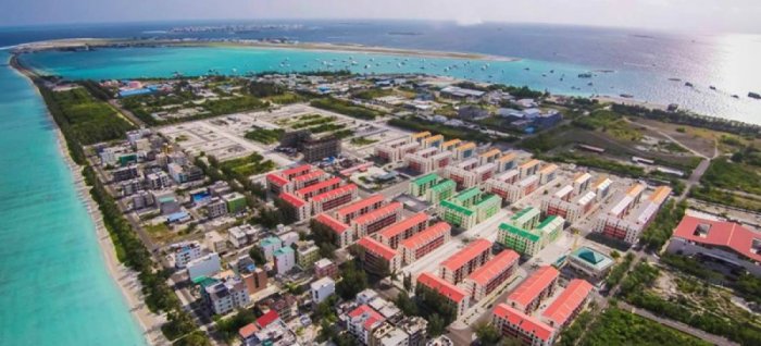 A scene from Hulhumale Island in the Maldives