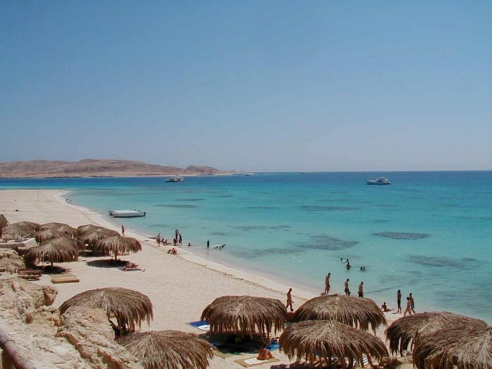 Beach protected in Giftun Island in Hurghada