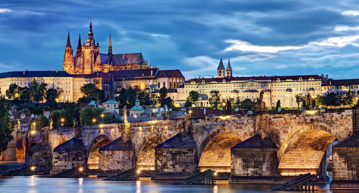 Prague Palace in a magical sight