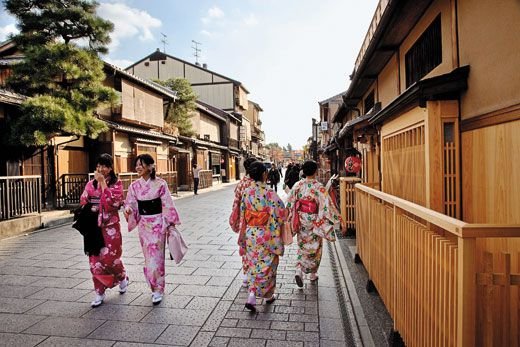The city of Kyoto is vibrant with ancient heritage