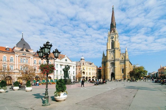 Historic landmarks in Novi Sad.