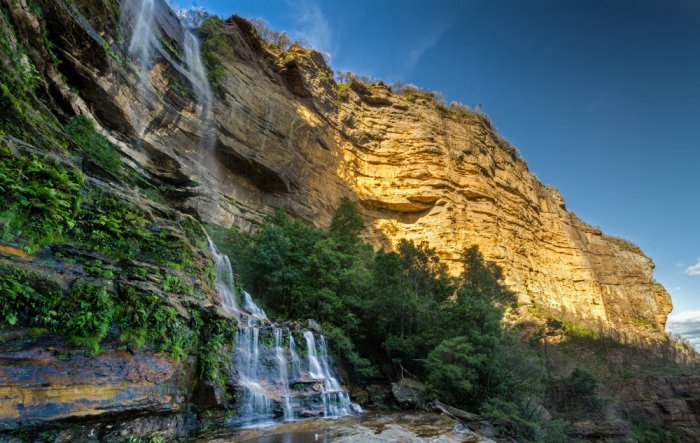 Magic waterfalls in blue mountains australia