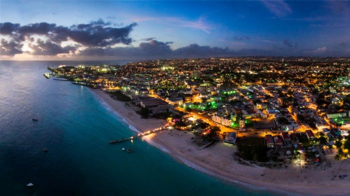 Aerial photo of Barbados