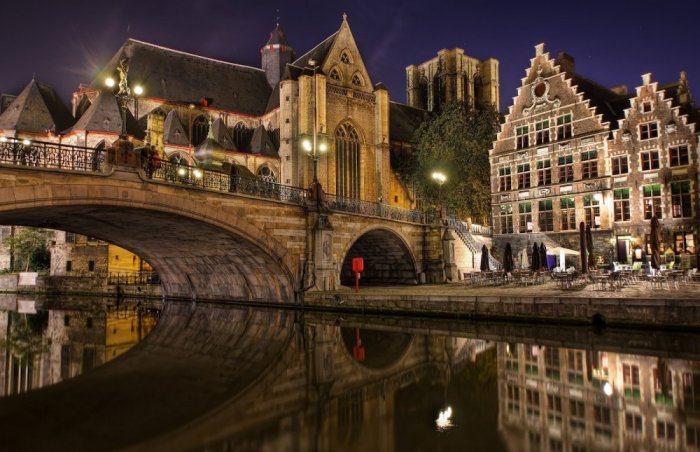 Unique historical architecture in Bruges