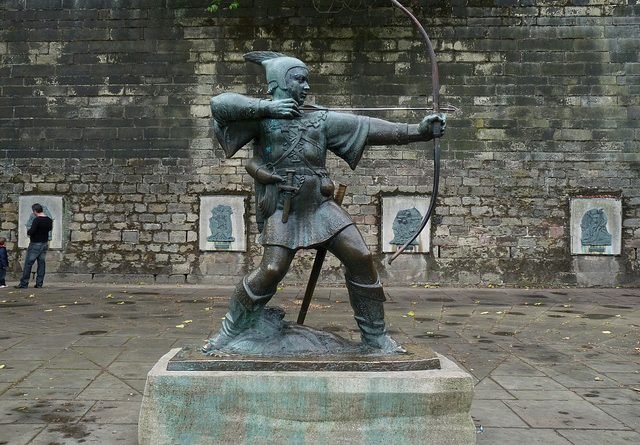 From the Robin Hood statue in Nottingham