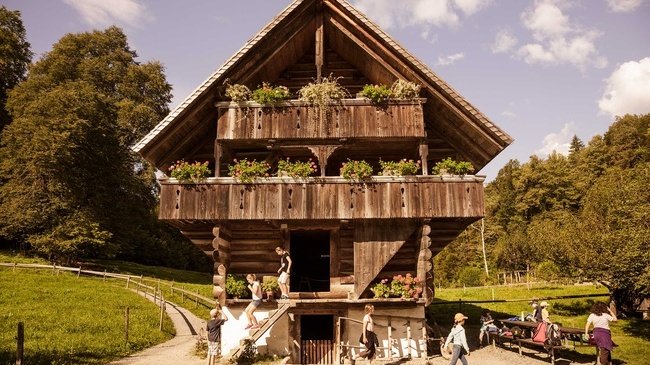 100 of the historic buildings in the Open Air Museum in Nurburg