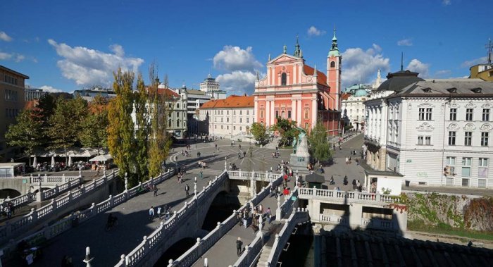 The Slovenian capital of Ljubljana.