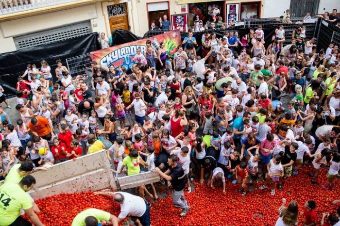 La Tomatina festival in Spain.