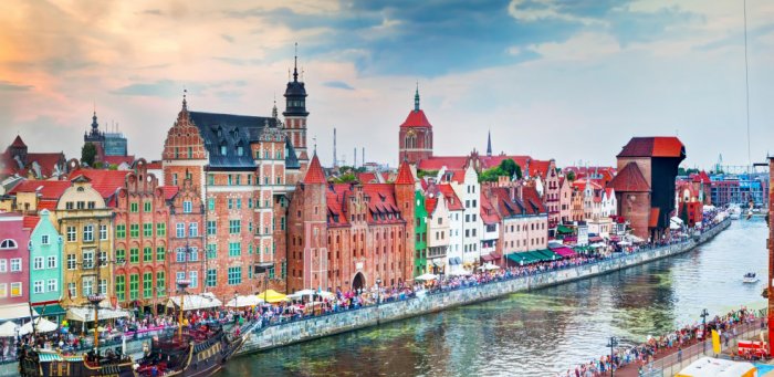 The beautiful city of Gdansk.