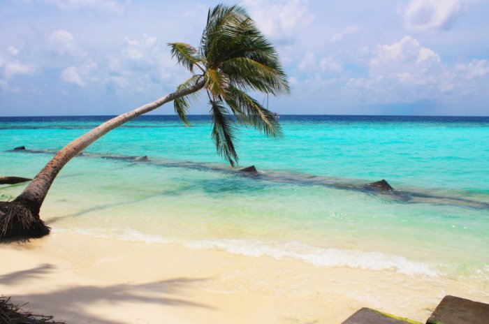 Soft sand on Maafushi Island