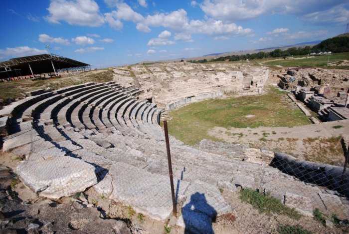 The remains of the Romen theater in Skopje