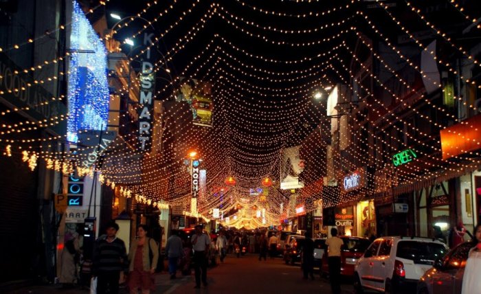 The commercial street in Bangalore.