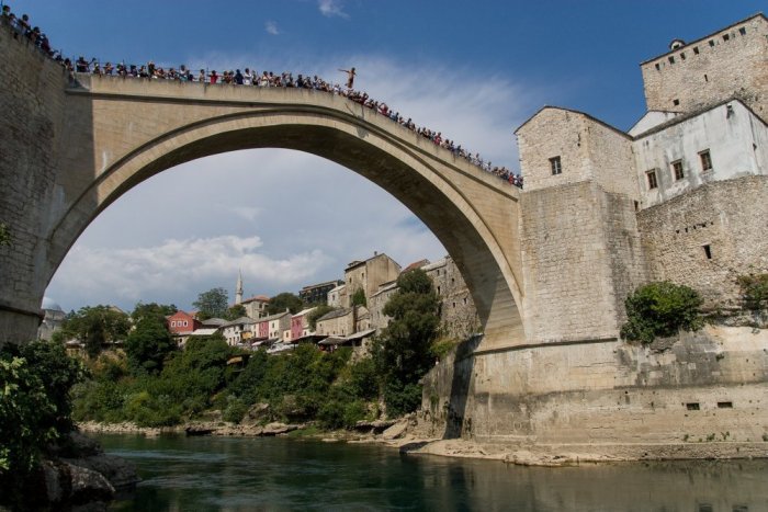 Jumping from Mostar Bridge is a hobby for many.