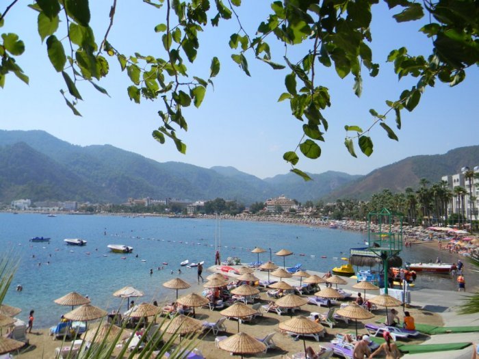 Icmeler Beach is one of the most famous beaches of Marmaris