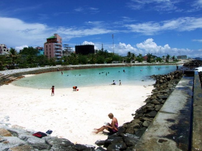 Male Artificial Beach is a fairly small beach compared to other beaches