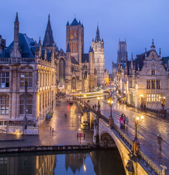 The city of Ghent is full of historical beauty.