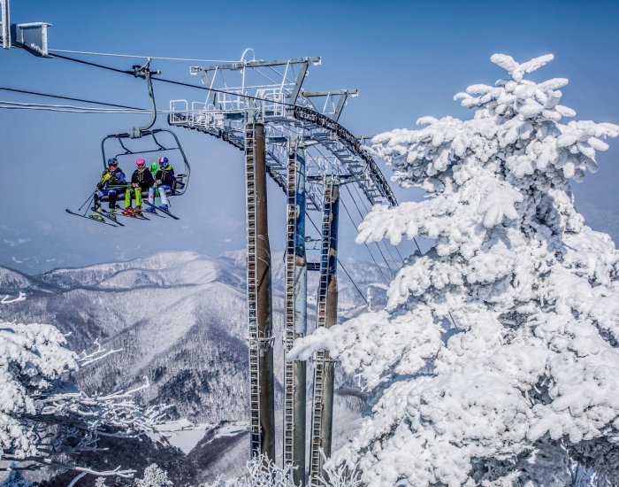 Cable car in Pyeongchang 