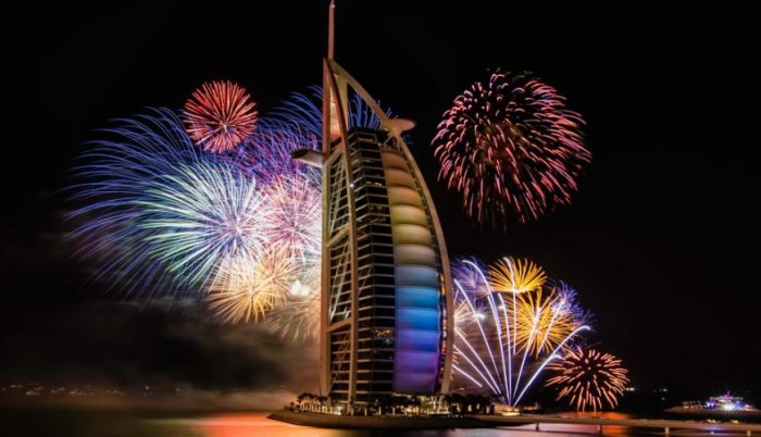 Fireworks in Burj Al Arab