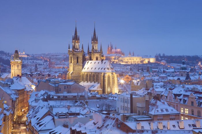 Prague in the winter