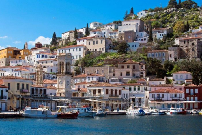 The old town on Hydra Island