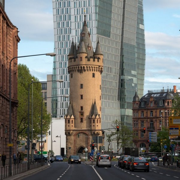 The mixture of history and modernity in Frankfurt