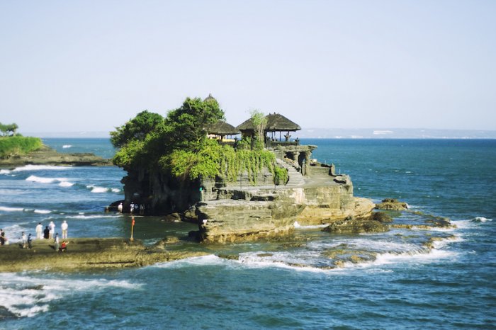 Tanah Lot Temple is one of the most famous Hindu temples in Bali