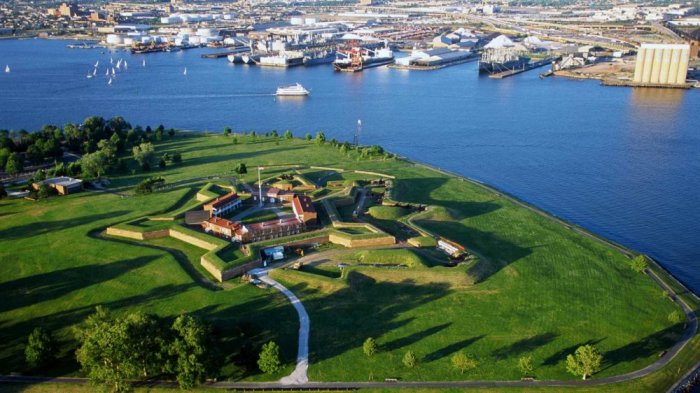 A scene from Fort McHenry in Baltimore.