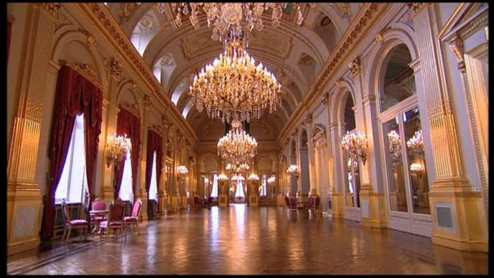 From inside the royal palace
