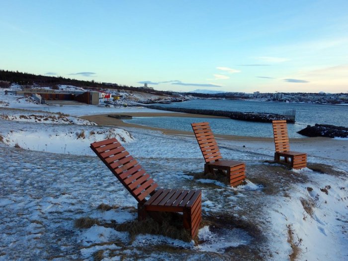 Visit a man-made beach in Nautholsvik