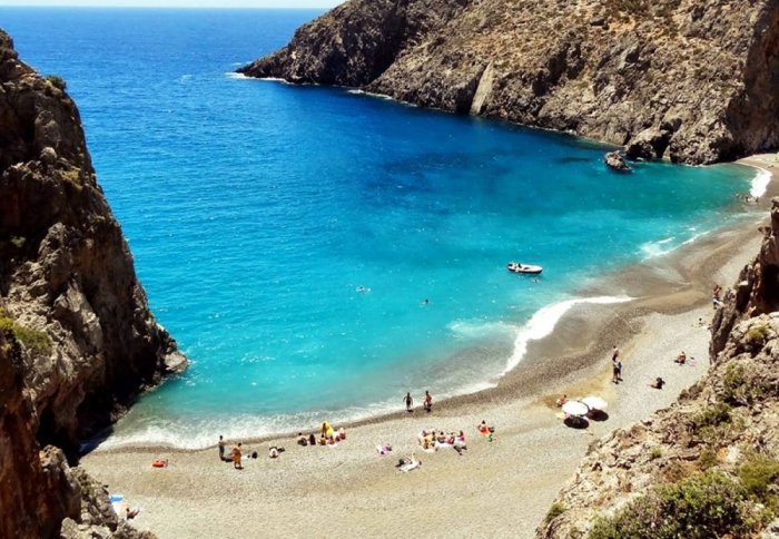 The charm of beaches in Crete.