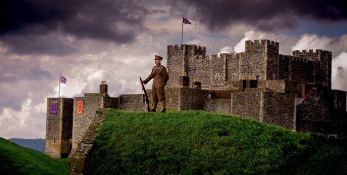 Dover Castle is as famous as the white slopes above it, it is the largest British fortress