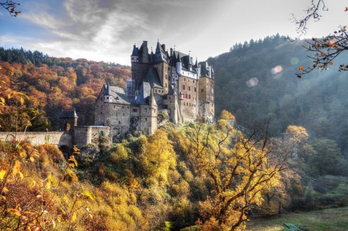 Eltz Castle is in the heart of nature