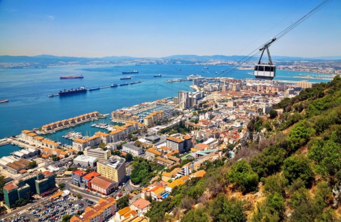 The beautiful tourist city of Gibraltar