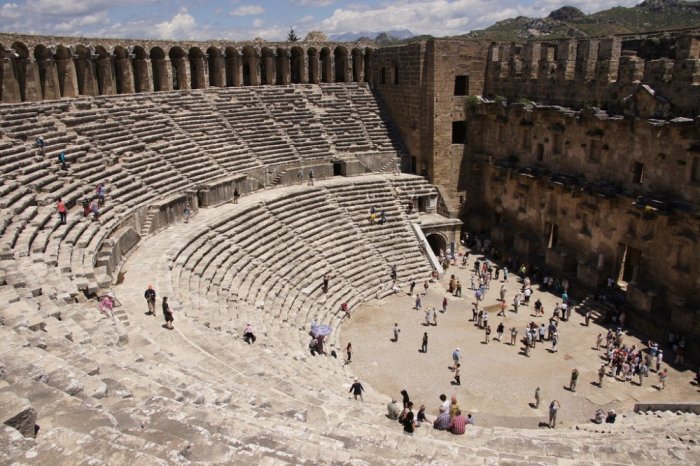 The remains of the Romen theater in Antalya