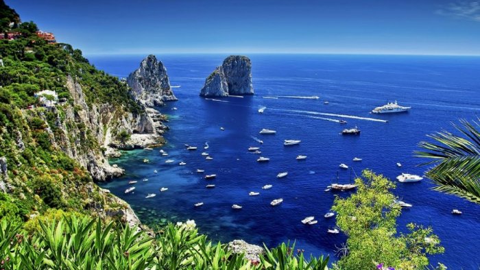 The famous rock formations of Capri