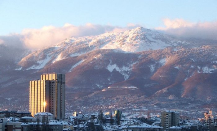 Vitosha Mountain view of Sofia