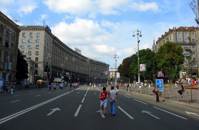 Khreshchatyk Street is a shopping destination in Kiev