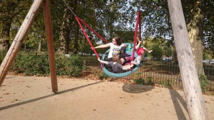 Children having fun in Hyde Park