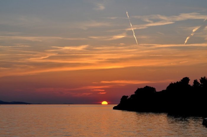 The sun sets in Zadar