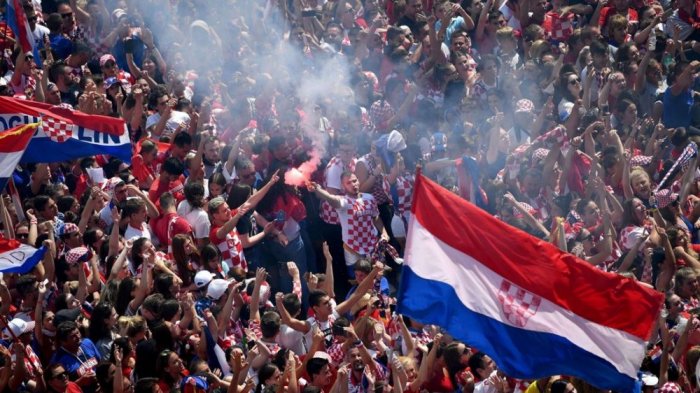 Celebrations in Croatia after its team shine in the World Cup