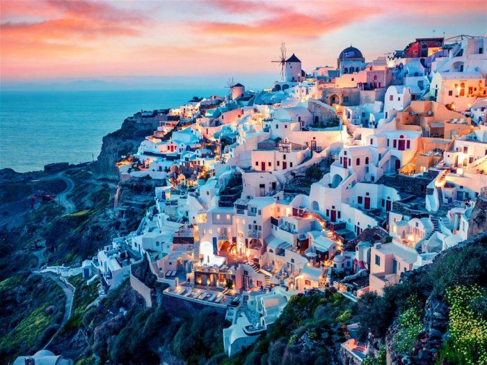 Santorini Island, also known as Thira Island, is famous for the island that is located in the Aegean Sea