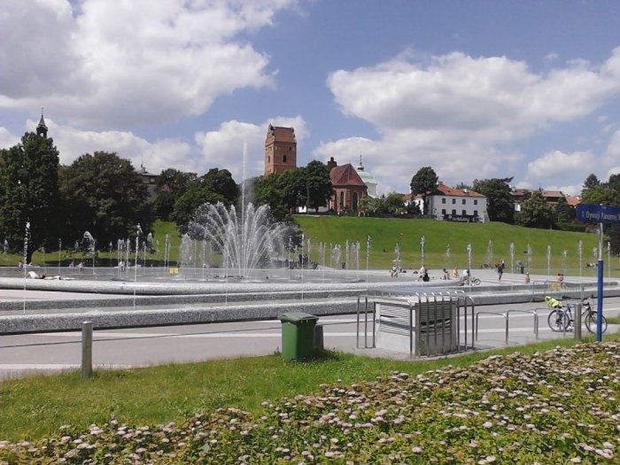 Fountain park in Warsaw