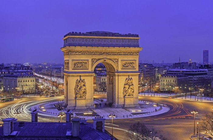 The Arc de Triomphe is one of the most popular tourist attractions in Paris
