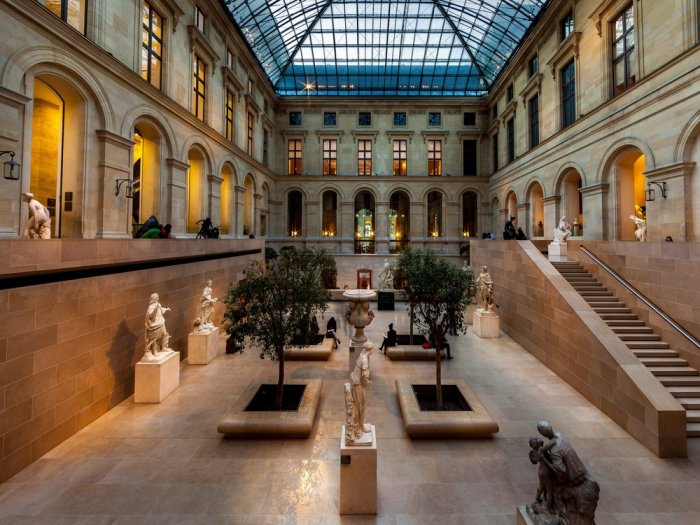 The Louvre Museum houses an impressive collection of over a million exhibits